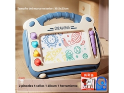 (azul B) Tablero De Dibujo De Dibujos Animados Para Niños, Rompecabezas Para Bebés, Tablero De Escritura Magnético De Juguete