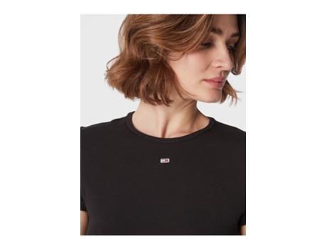 Camiseta TOMMY JEANS Algodón Organico Mujer (S - Negro)