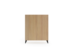 Mueble zapatero/armario HERDASA Narvik roble dorado puertas vallado patas negro 109 x 90 x 27 cm