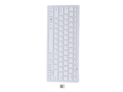 Teclado inalámbrico 2.4G de 78 teclas, ultradelgado, para PC, tabletas y móviles (color plata).