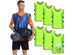 2026-6 Chalecos De Entrenamiento Para Fútbol Baloncesto Hockey Adultos Y Adolescentes De Poliéster Respirable Y Duradero Con Bolsa De Transporte