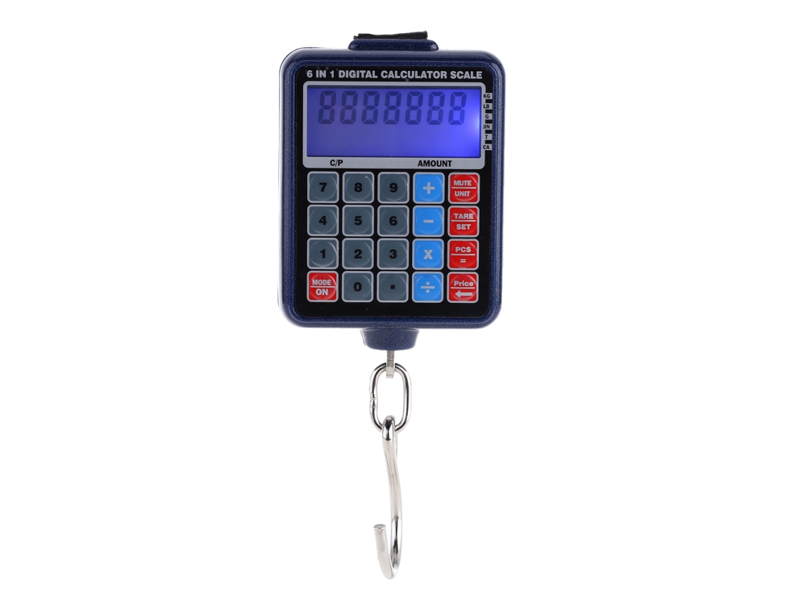 Balanza Digital Portátil Para Maleta Con Calculadora Y Termómetro, Capacidad De 50 Kg, Precisión De 10 G.