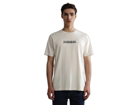 Camiseta para Hombre NAPAPIJRI (XL - Blanco)
