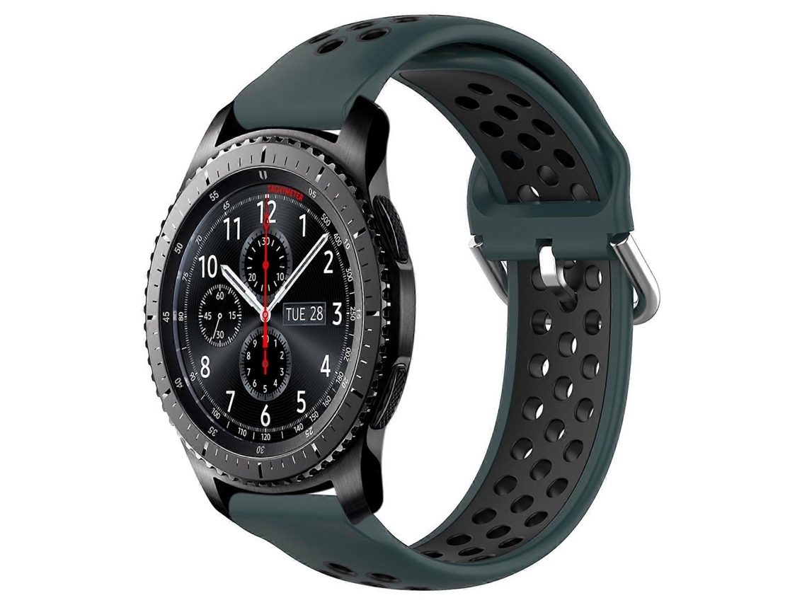 Correa deportiva de silicona perforada y transpirable de 22 mm para Samsung Gear S3 Frontier