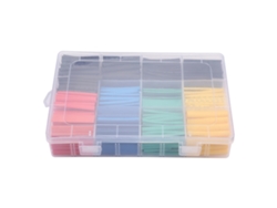 Kit De 530 Tubos Termorretráctiles Para Cables Y Alambres Con Estuche Transparente.