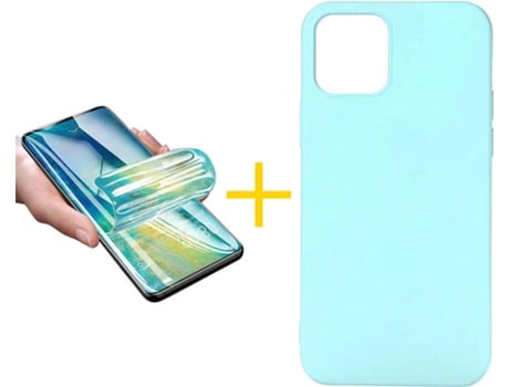 Carcasa + Protector de Pantalla para iPhone 11 Pro Max SKYHE Verde Agua