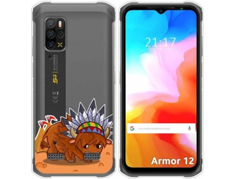 Carcasa Ulefone Armor 12 5G TUMUNDOSMARTPHONE Dibujos Transparente Búfalo Multicolor