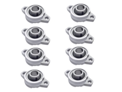 Paquete de 8 bloques de cojinetes automáticos con brida de aleación de zinc KP001 de 12 mm