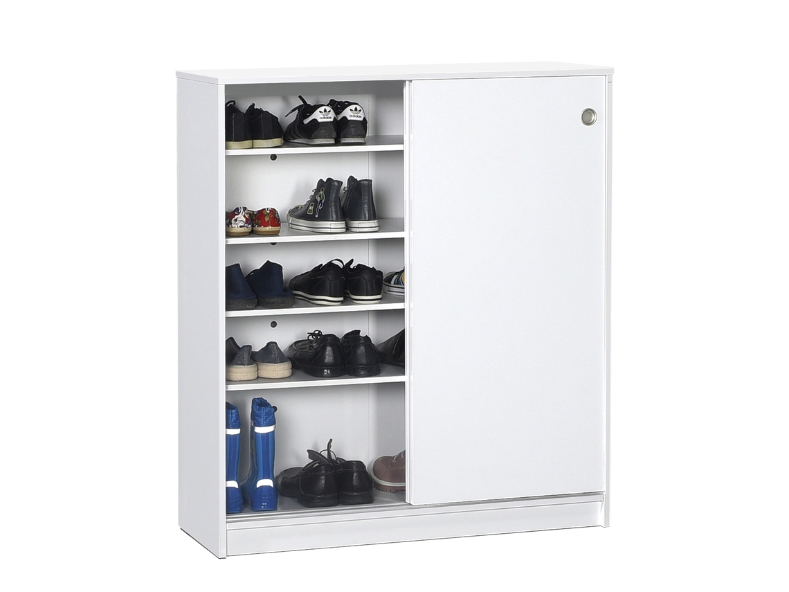 Zapatero 2 Puertas Corrediza 105X92X38 Blanco VENPRODIN