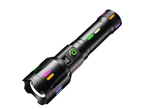 Linterna Frontal Led Recargable Sj-Td007 100000 Lúmenes Super Brillante 5 Modos Negro TURMIN