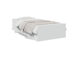 Maison Exclusive - Cama Con Cajones Madera De Ingeniería Blanca 190x190 Cm