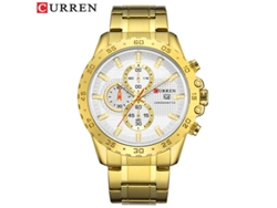Reloj De Hombre, De Cuarzo, Resistente Al Agua, Con Correa De Acero De Seis Agujas E Indicador De Fecha.