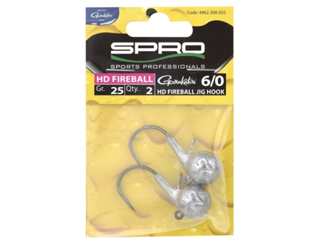 2 paquetes de 5 cabezas de plomo SPRO HD Fireball - 25 g