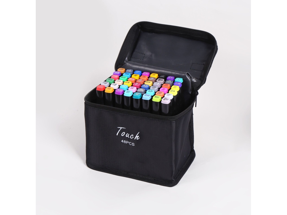 Rotuladores de doble punta a base de alcohol, 48 colores, marcadores de dibujo, Hexinyigjly