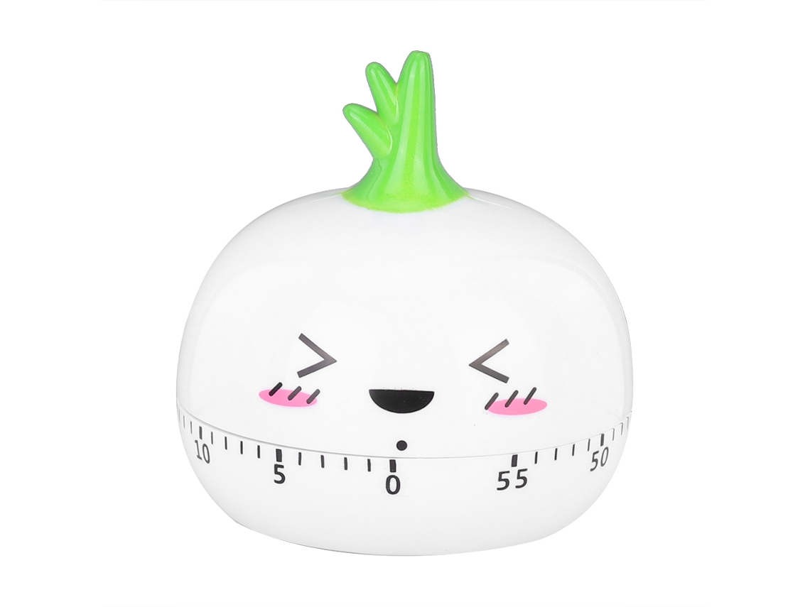 Cronómetro Mecánico De Cocina Con Diseño De Dibujos Animados, Con Alarma Y Recordatorio, Blanco, 6,5 Cm