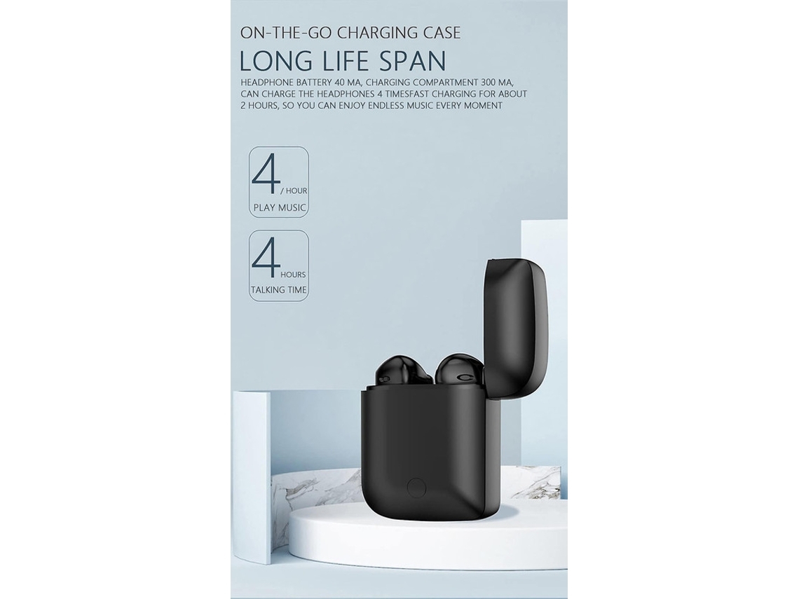 YEMAESRE Auriculares Bluetooth con cancelación de ruido y graves profundos, color negro