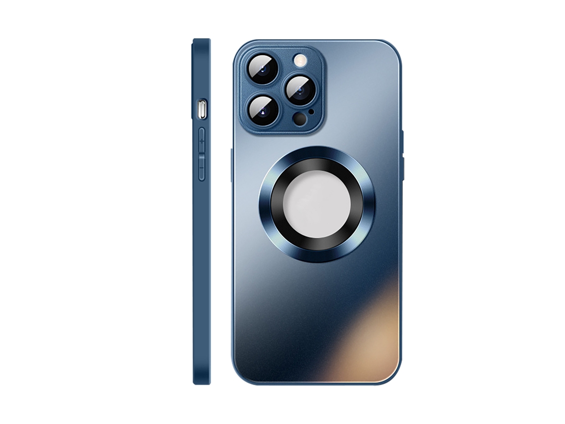 Cubierta De Teléfono (con Película De Lente Integrada, Magnética De Metal) Ande Online Iphone13pro Azul Marino