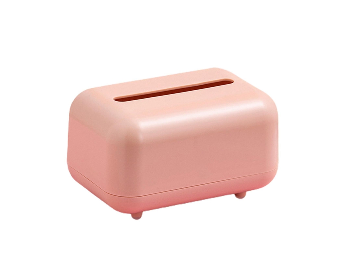 Bonita caja de almacenamiento de tela rosa para decoración del hogar, baño y cocina.