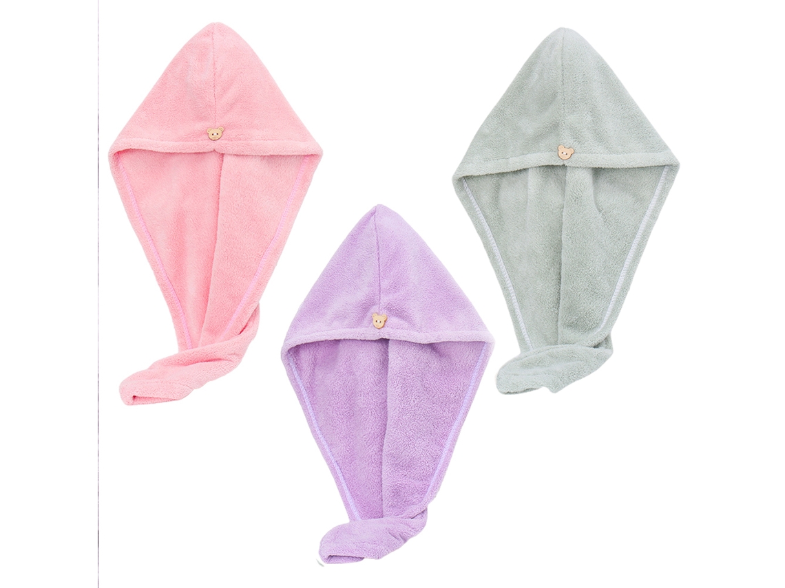 Conjunto de Toalla KOFIHETY Cabello Paquete Absorbentes - 3pcs (Talla Única)