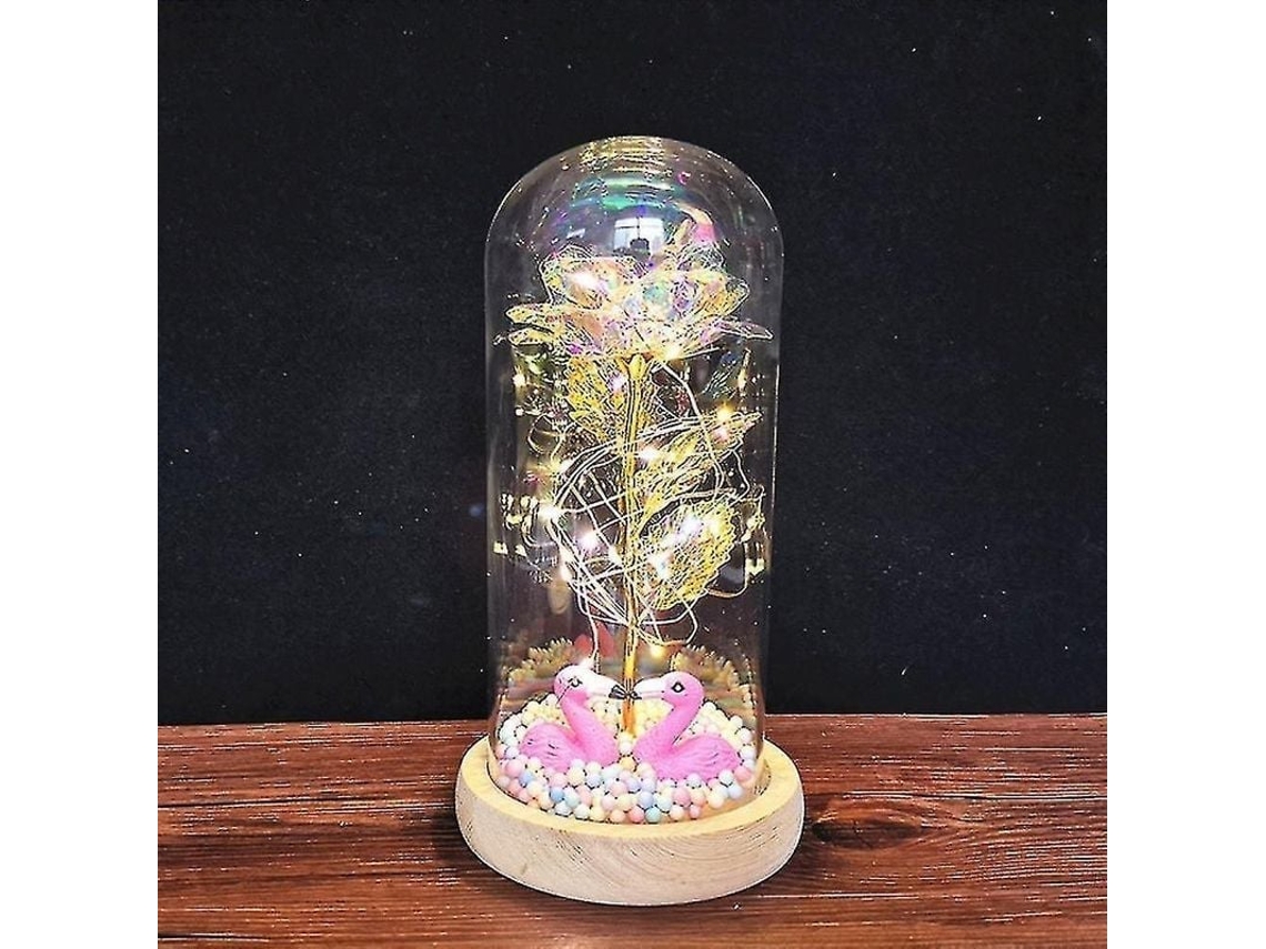 Fasst-rosa Galáctica Inspirada En La Bella Y La Bestia - Flor Artificial Para Decoración Hogar, Bodas, San Valentín Y Regalos De Día De La Madre