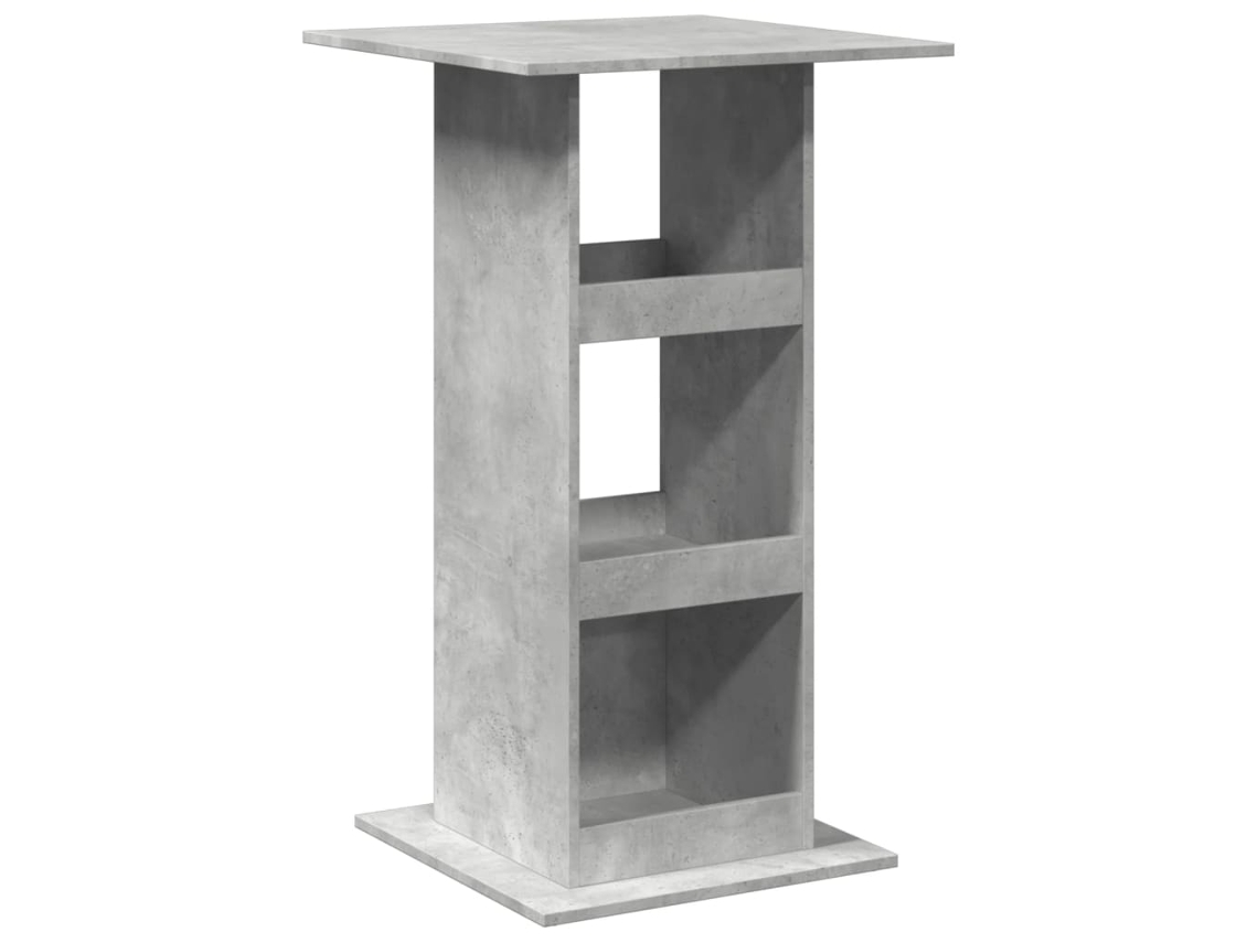 Maison Exclusive - Mesa Alta Bar Con Almacenaje Madera Gris Hormigón 60x60x102 Cm
