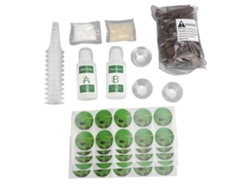 Kit De Nutrientes Hidropónicos De 100 Ml Con Esponjas A Y B, Almohadillas Adhesivas, Cestas Y Vasos De Cultivo.