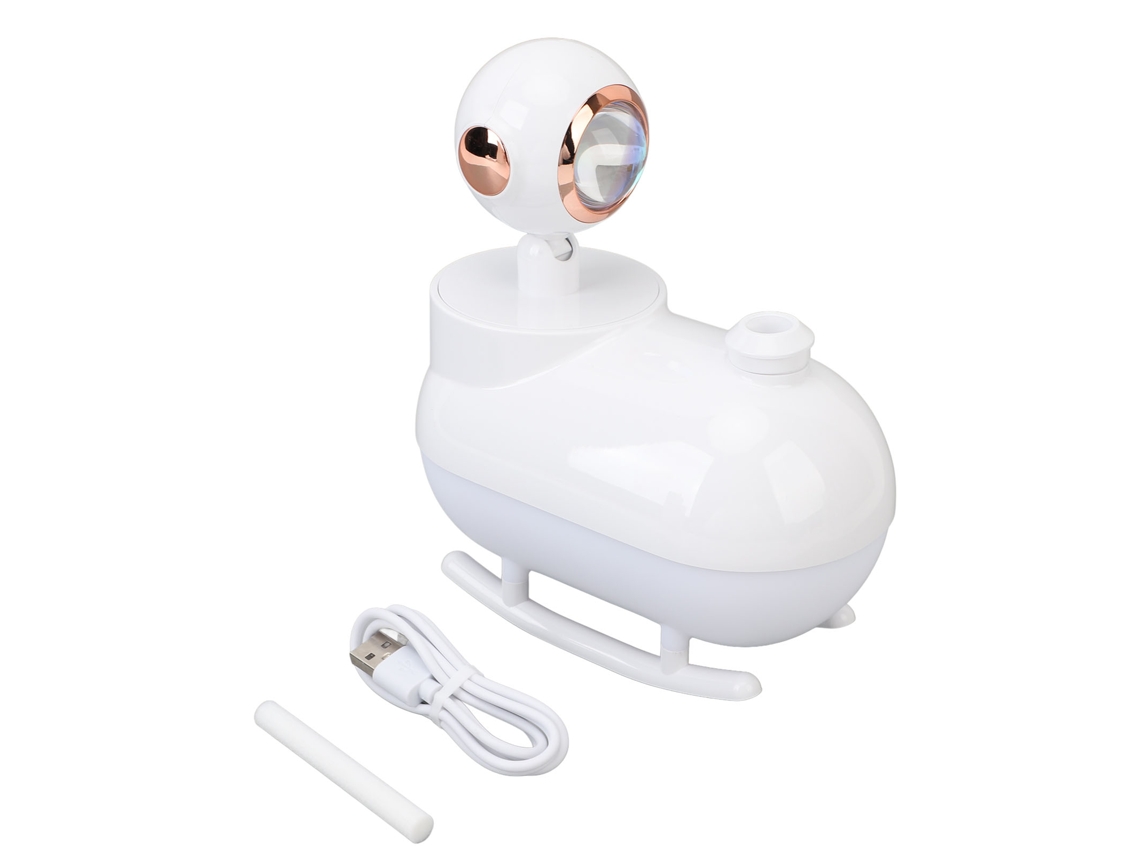 Mini Humidificador De Aire Portátil Silencioso De 300 Ml Con Aromaterapia Para Estudio/dormitorio - Blanco
