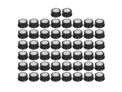 50 Piezas Knob Potenciómetro Control De Velocidad Tapones Plásticos Reemplazo Diámetro 33mm Bema04
