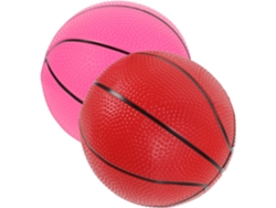 Juego de 2 mini balones de baloncesto de plástico para niños y niñas, ligeros y duraderos.