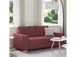 Sofá De 2 Plazas | Sofá De Salón | Sofá De Descanso Rojo Vino 180x78x84 Cm Tela