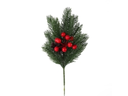 MEOIRUERY Ramas de pino artificiales con frutos rojos, ramas de piñas artificiales, ramas perennes para decoración de coronas y guirnaldas navideñas, seleccione