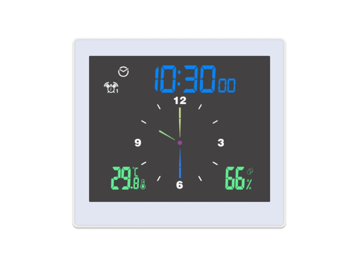Reloj Digital Para Baño Con Clasificación Ip65 Resistente Al Agua, Que Incluye Medidor De Temperatura Y Humedad, Alarma, Función De Repetición, Temporizador De Cuenta Regresiva Y Pantalla Lcd.