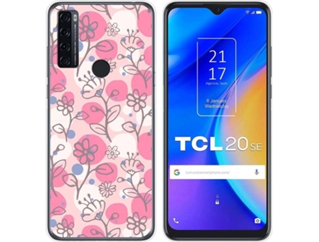 Carcasa TCL 20 SE TUMUNDOSMARTPHONE Dibujos Transparente Flores 07 Multicolor