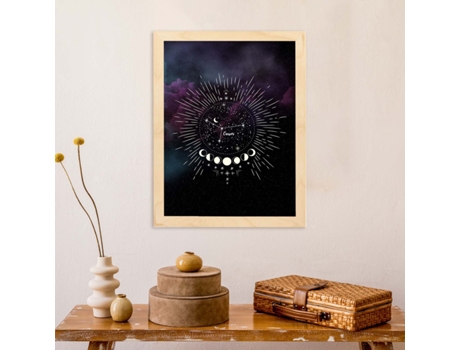 Póster NACNIC con La Constelación Cancer. Poster con Símbolo do Zodiaco en y Fondo do Cielo Estrellado