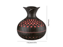 Humidificador De Madera De 300 Ml Con Atomizador De Aromaterapia Usb (madera Oscura) Para Uso Doméstico.