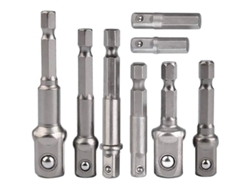2026-conjunto 8 Adaptadores De Herramientas 1/4" Hexagonal A 1/4" 3/8" 1/2" Para Taladro Atornillador Inalámbrico