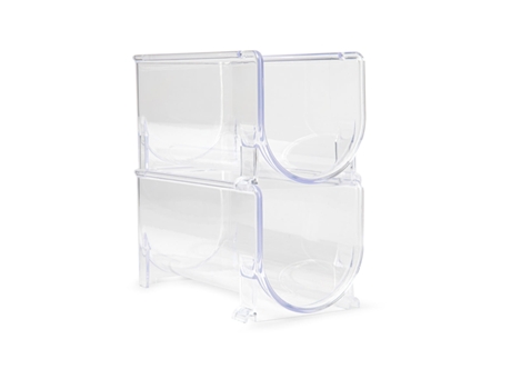 PLASTIC FORTE Juego de 2 Soportes para Botellas de Vino System Frigo Apilables