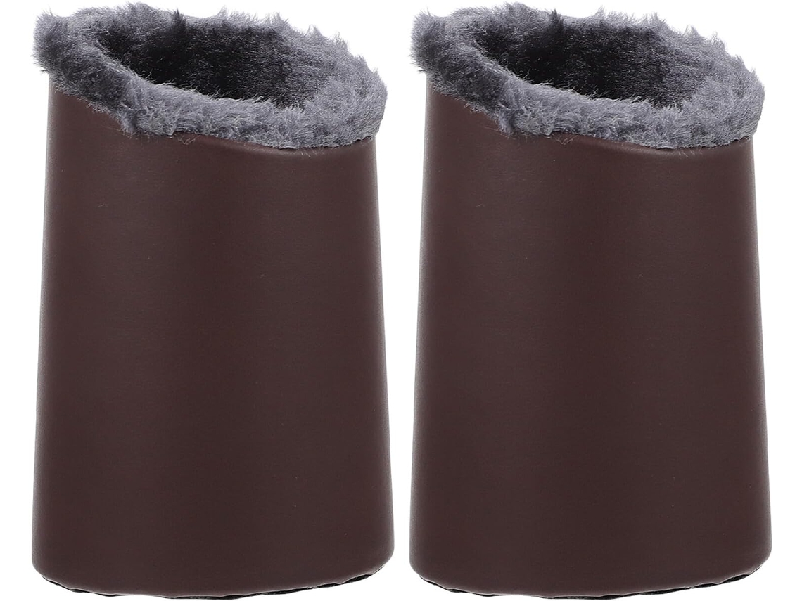 Soporte Gafas Escritorio Cuero Marrón Forro Felpa Juego 2 Organizadores Coche Hogar Estuche Estable Resistente