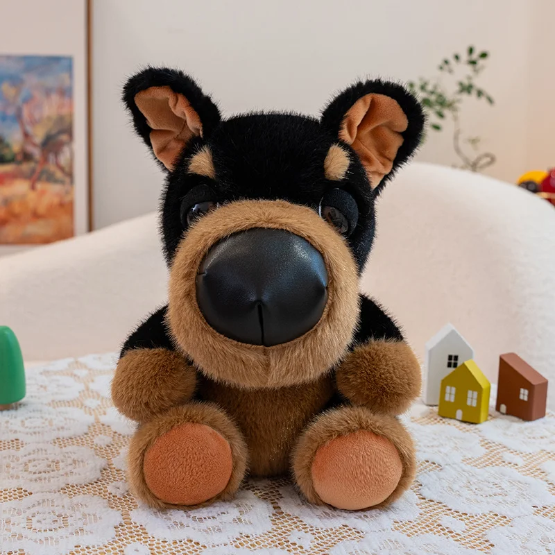 (negro, 25 Cm) Peluche De Perro De Dibujos Animados Con Nariz Grande, Regalo De Cumpleaños