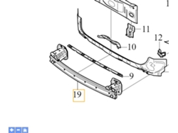 Barra de refuerzo del parachoques trasero para Volvo XC40 C40 OE 32385134
