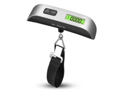 Báscula De Equipaje Portátil Digital, 50kg, Lcd, Sensor Preciso, Para Viajes, Plata