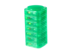Organizador Semanal De Pastillas Eifson 7 Días Apilable Desmontable Sin Bpa (verde)