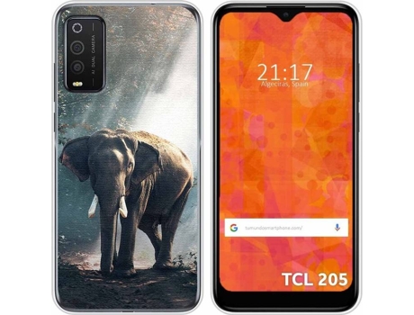 Carcasa TCL 205 TUMUNDOSMARTPHONE Elefante Multicolor