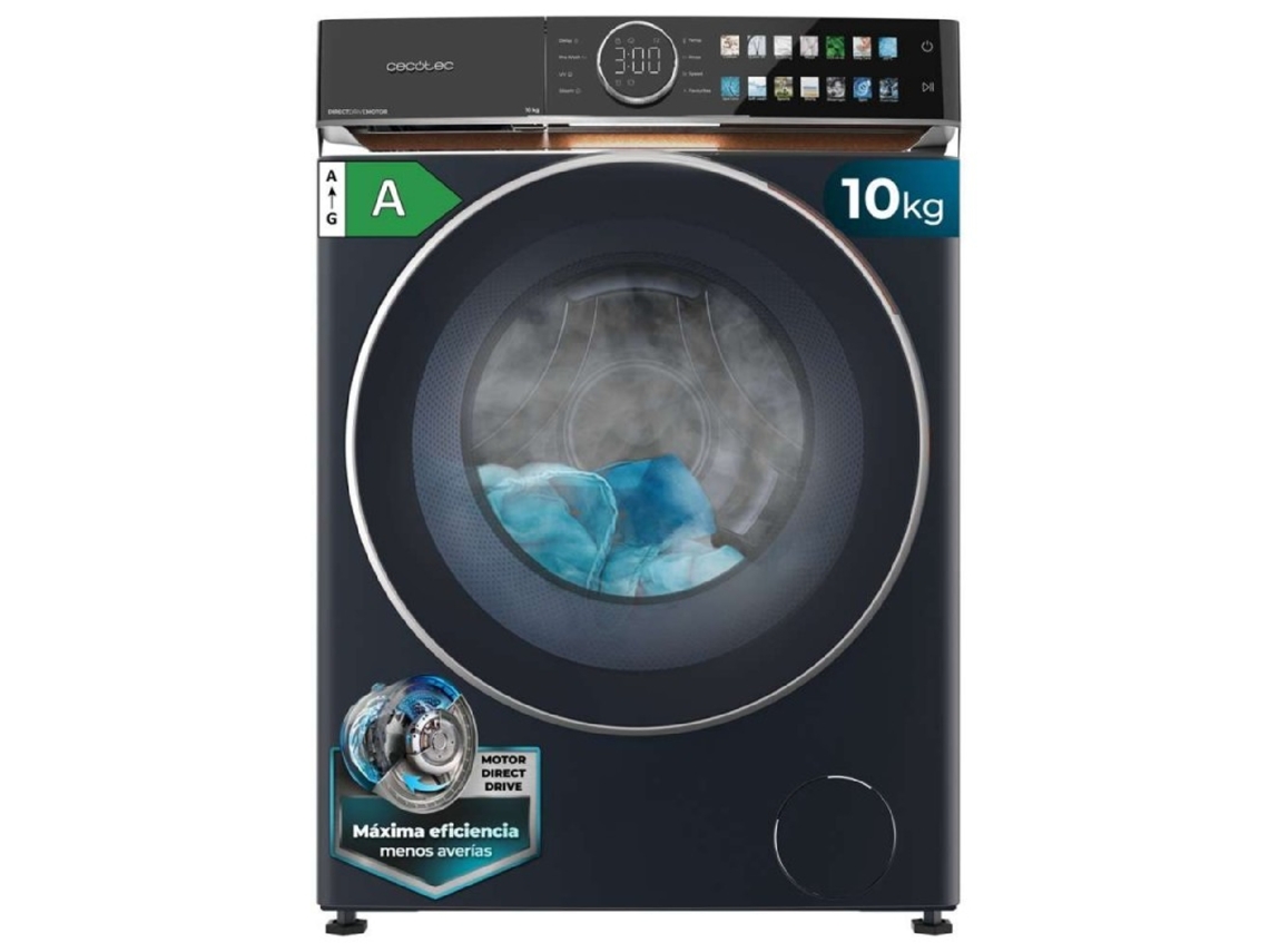 Cecotec Lavadora 10kg Carga Frontal Bolero Dresscode 10980 Direct Drive Blue A. 1400rpm, Motor Direct Drive, Bajo Consumo