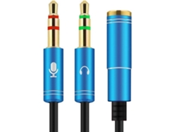 Cable Jack 3,5mm 2 Machos para 1 Hembra