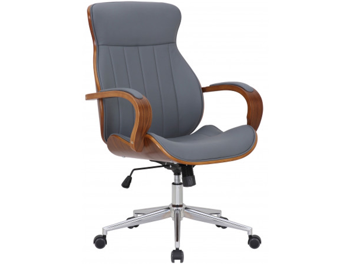 Silla de Escritorio DUDECOR (Acero - Nogueira)