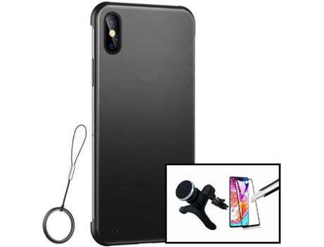 Kit Protector de Cristal Templado 5D Full Cover, Funda Invisible Bumper y Soporte Magnético de Coche Reforzado Xiaomi Redmi 9A Sport PHONECARE Tran...