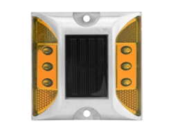 Farolas solares LED impermeables de 2026 pulgadas para alumbrado exterior, calles y entradas, en color amarillo.