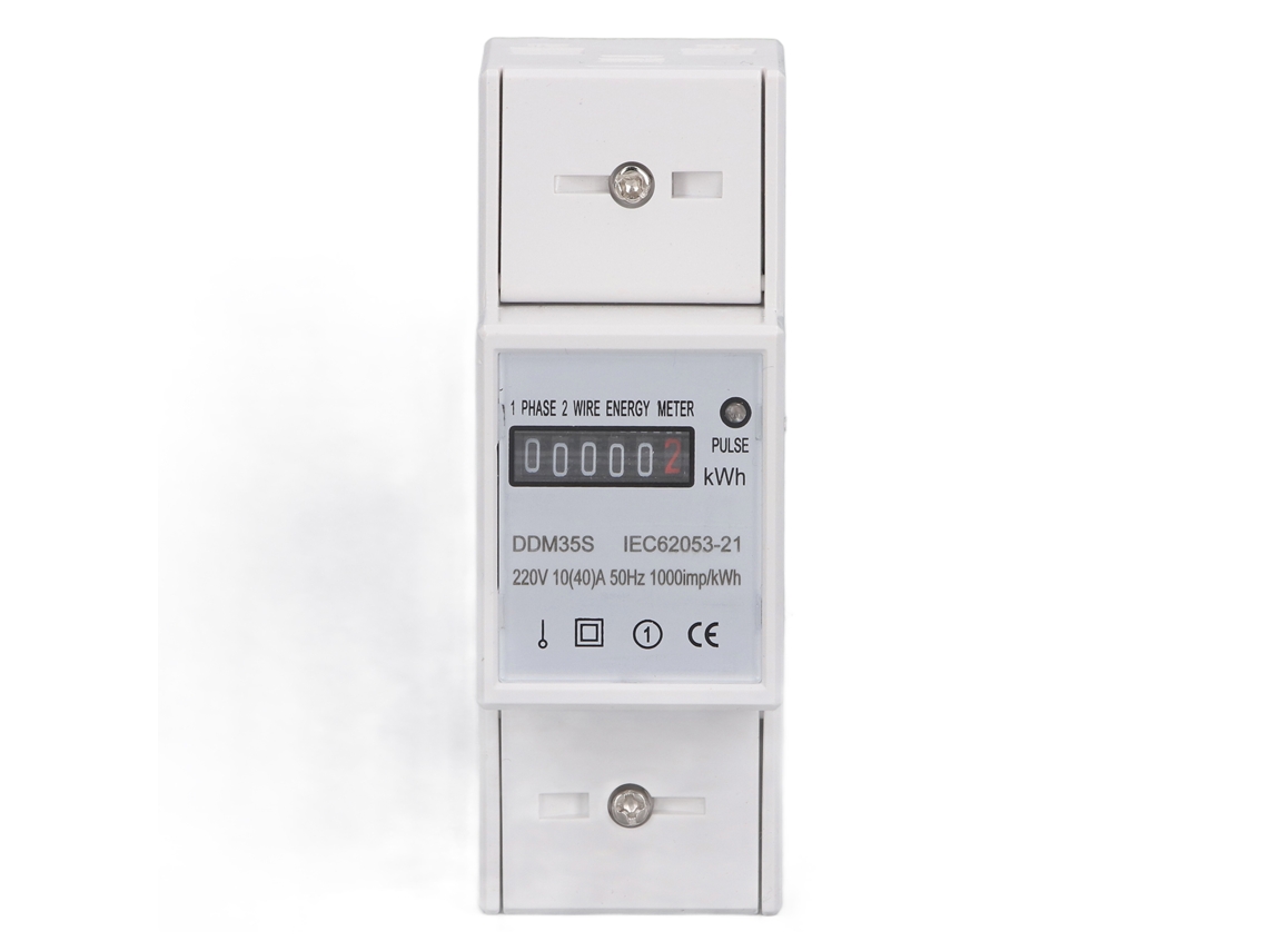 Medidor De Energía Digital Monofásico Para Riel Din 10-40a Dc220v Monitor Eléctrico