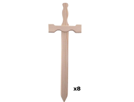 8 espadas de madera 39 x 13 cm GRAINE CRÉATIVE